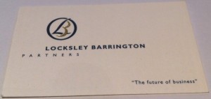 This was one of my first business cards. Corporate and uninspiring (though a nice paper stock).