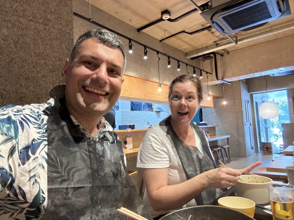 Eating Ramen in Kyoto Japan