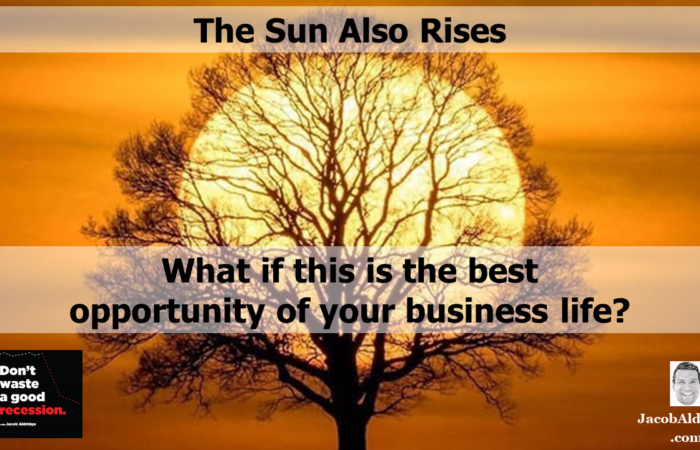 What if this Recession were the best opportunity for your business?
